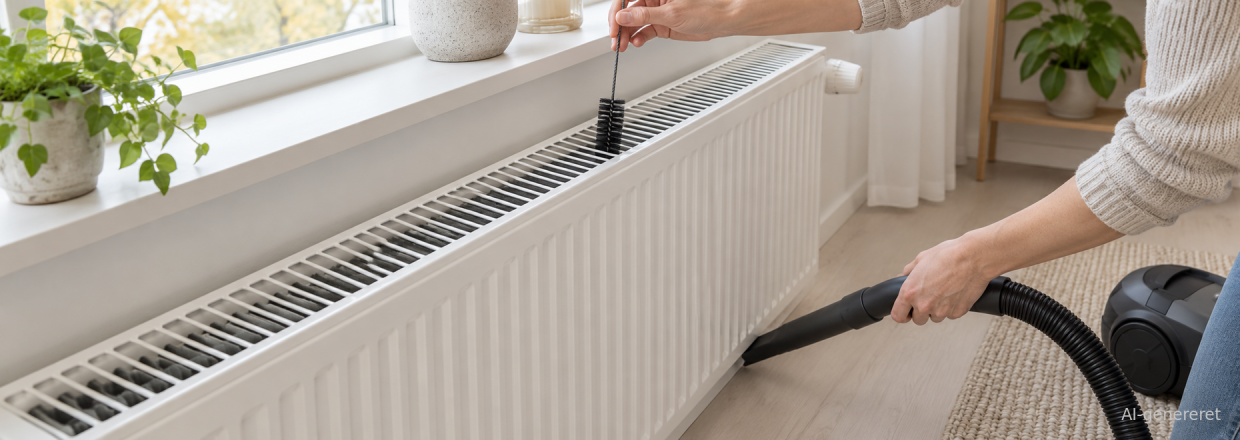 S�dan reng�r du radiatoren grundigt uden at sprede st�vet