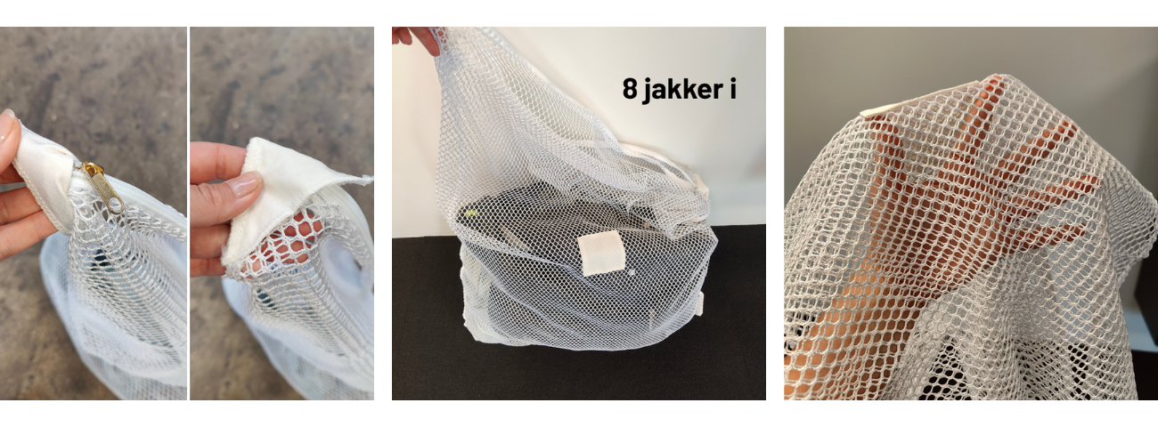 grovmasket vaskenet detaljer