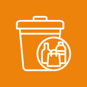 Forskellige spande til affaldssortering