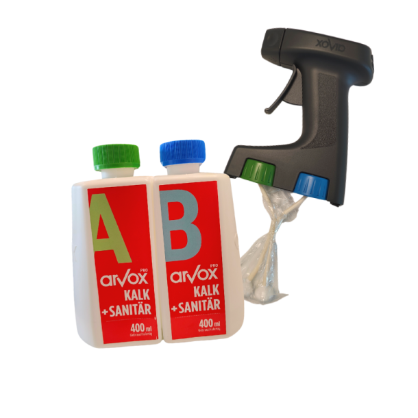 Arvox Pro Kalkfjerner, 2 x 0,4 ltr.  inkl. Twin Sprayer