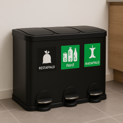 Atlantic affaldssortering, 3x15 liter