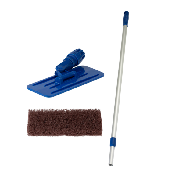 Doodlebug med 150&#8239;cm teleskopstang og brun skurepad