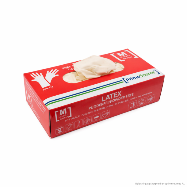 Handske Engangs Prime Source uden Pudder Latex AQL. 1,5 hvid