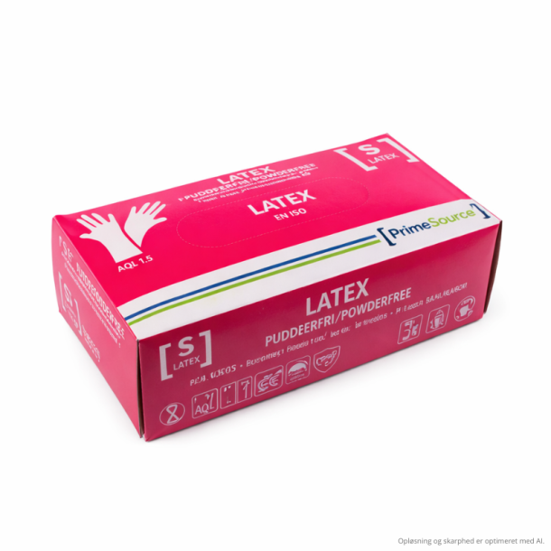Handske Engangs Prime Source uden Pudder Latex AQL. 1,5 hvid