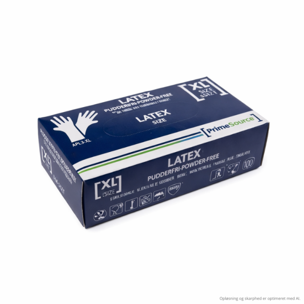 Handske Engangs Prime Source uden Pudder Latex AQL. 1,5 hvid