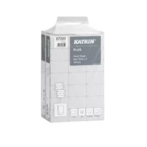 Hndkldeark Katrin Plus Non-Stop W-fold 3-lag L34xB20.3xD8.5cm Nyfiber Hvid