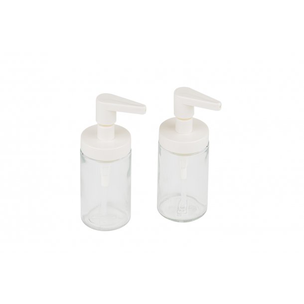 Glasflaske med pumpe, 300 ml.