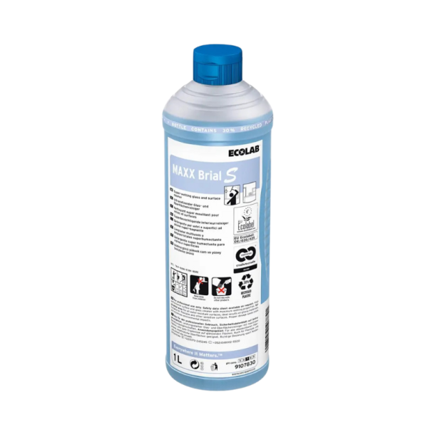 Glasrens/Universalrengring flydende Maxx Brial S 1ltr Ecolabel til overflader