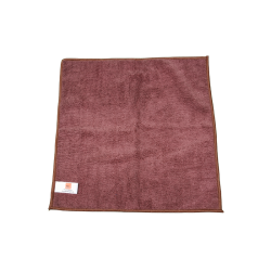 Recycled microfiberklud, rdbrun - 295 GSM - 32x32cm