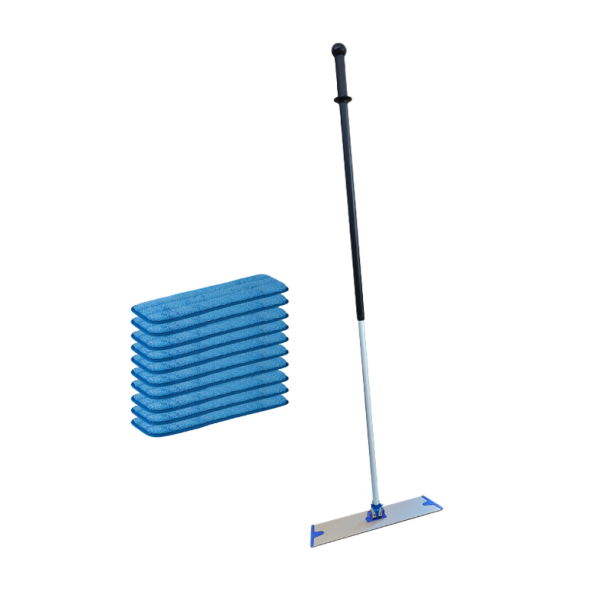 Moppes�t med 10 microfibermopper og kugle teleskopstang