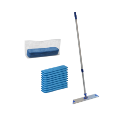 Moppest med 10 microfibermopper og klargringspose