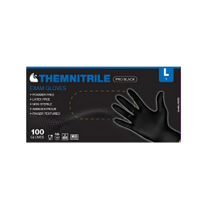 ThemNitrile Pro Black Nitrilhandske, 5,8g. - 100stk