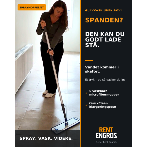 Spraymoppe s�t inkl. 10 microfibermopper