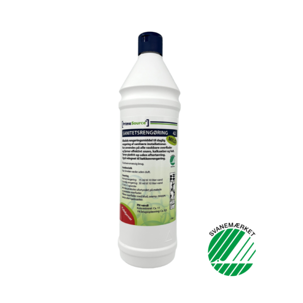 Svanem�rket sanitetsreng�ring til vandt�lende overflader 1 ltr