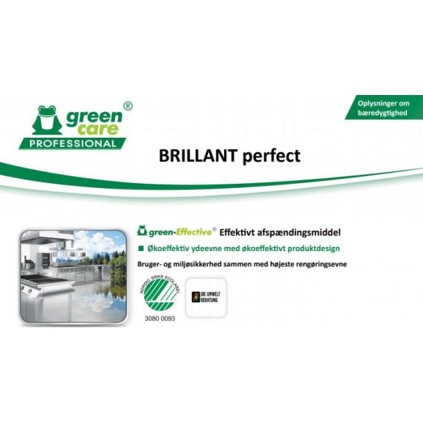 Maskinopvask afsp�ndingsmiddel BRILLANT perfect uden farve og parfume (5 liter)
