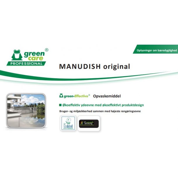 H�ndopvask Tana Green Care Manudish Original � u. parfume (1 ltr)