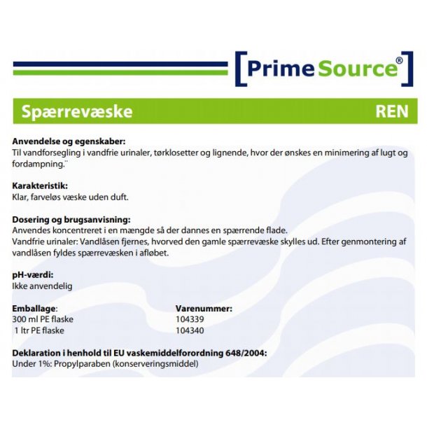 Sp�rrev�ske: Prime Source Ren u. Farve &amp; Parfume / 1 ltr.