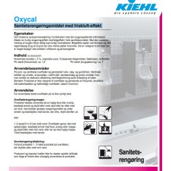 Sanitetsrengring: KIEHL Oxycal sur m. Farve &amp; Parfume / 1 ltr.