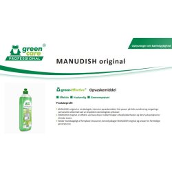 Hndopvask: MANUDISH Original u. Parfume / 1 ltr. / Grn