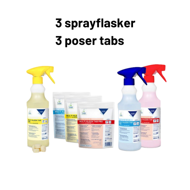 Alt i �n pakken - 90 flasker reng�ring!