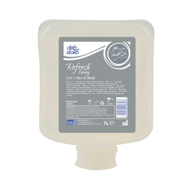 Cremesbe Refresh Luxury 3i1 Hair and Body med Balsam/Parfume t Dispenser 1 ltr