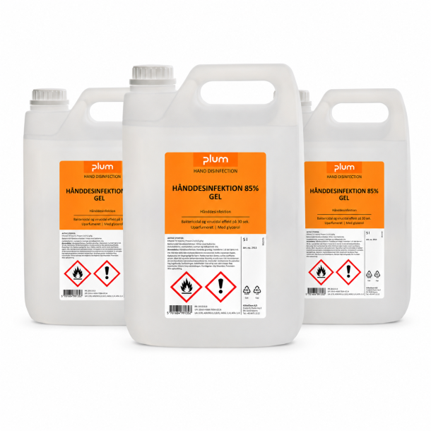 Plum h�nddesinfektion gel med 85% ethanol 3 x 5 liter