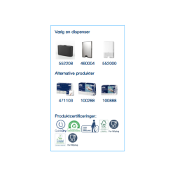 H�ndkl�deark Tork Premium H2 Z-Fold 2-lag kompr. L24xB21.2xD8cm Nyfiber Hvid