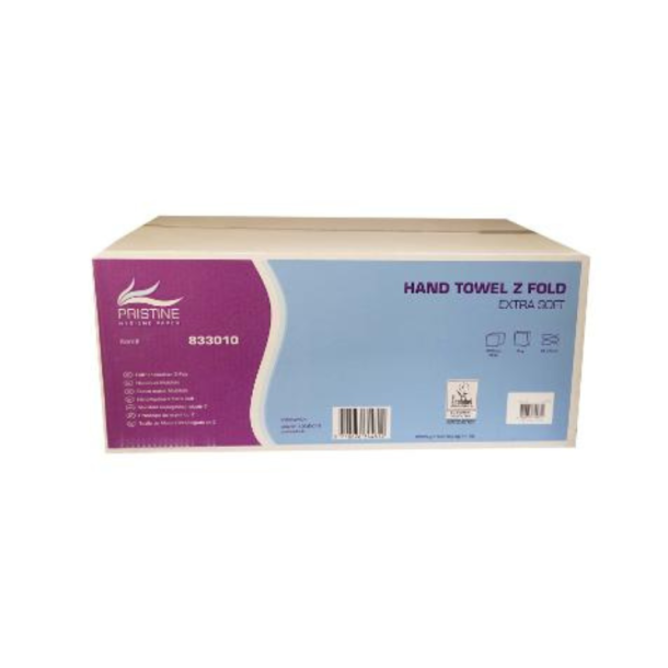 Hndkldeark Pristine Extra soft Z-fold 2-lag 24x24x8 cm Nyfiber