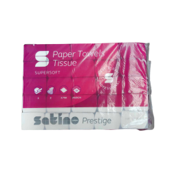 Hndkldeark Satino Prestige Z-fold 2-lag 20.6x24x8 cm Hvid