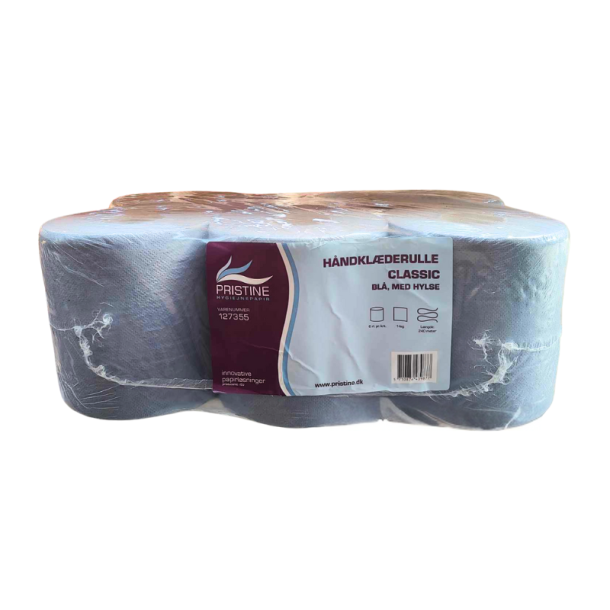 Hndklderulle Pristine Classic 196mm x 240m 1-lag med hylse bl