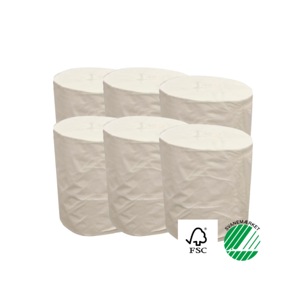 H�ndkl�derulle Pristine Extra Soft 1-lag �20xB20.5cmxL280m U/Hylse Nyfiber Hvid