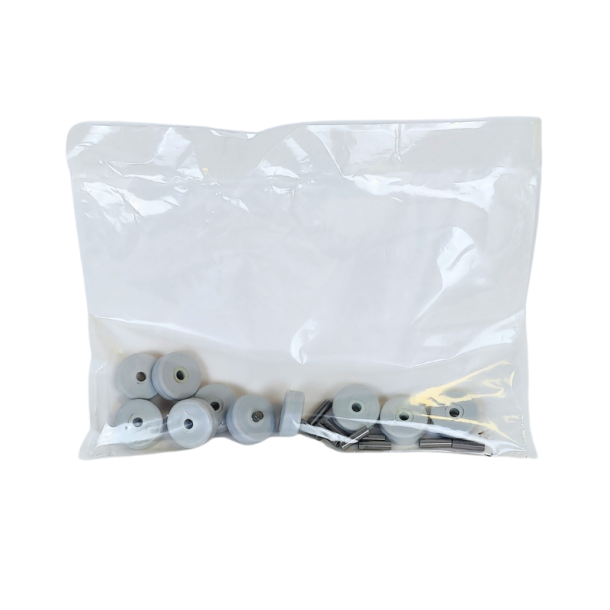 Hjul m/aksel til b�rstemundstykke, 10 stk./lysegr�