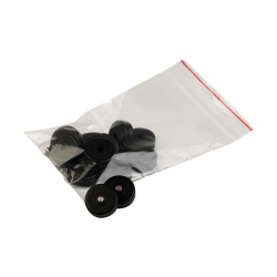 Hjul m/aksel til brstemundstykke, 10 stk./sort