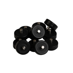 Hjul m/aksel til brstemundstykke, 10 stk./sort