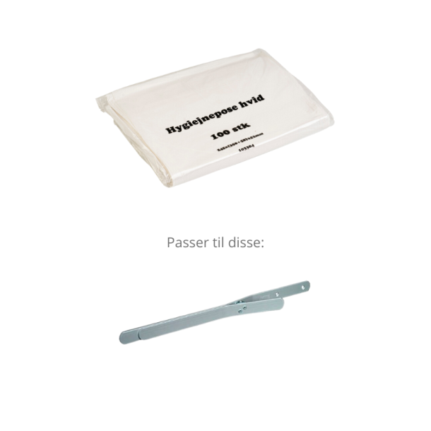 Hygiejnepose til stativ, hvid