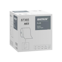 Toiletpapir Katrin Plus System 2-lag �13.5xB10cmxL85.5m M/Hylse Nyfiber Hvid