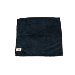 Recycled microfiberklud, sort, 295 GSM, 32x32 cm