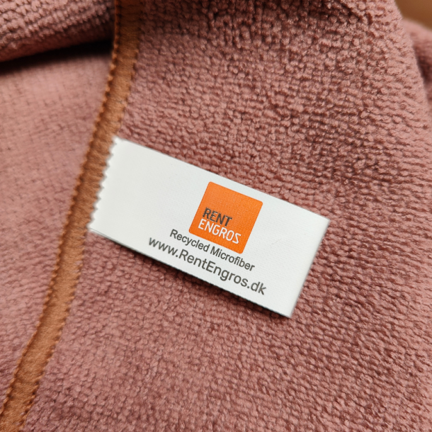 Recycled microfiber viskestykke, r�dbrun - 550 GSM - 50x80cm
