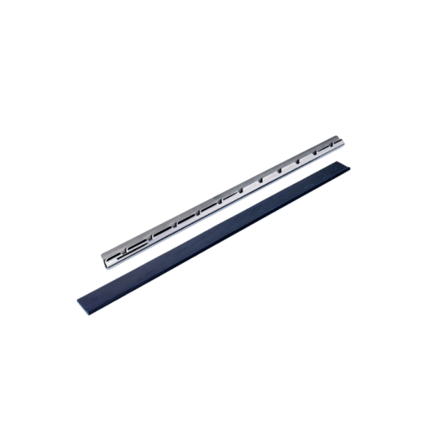 Rustfri skinne med gummi - 25 cm