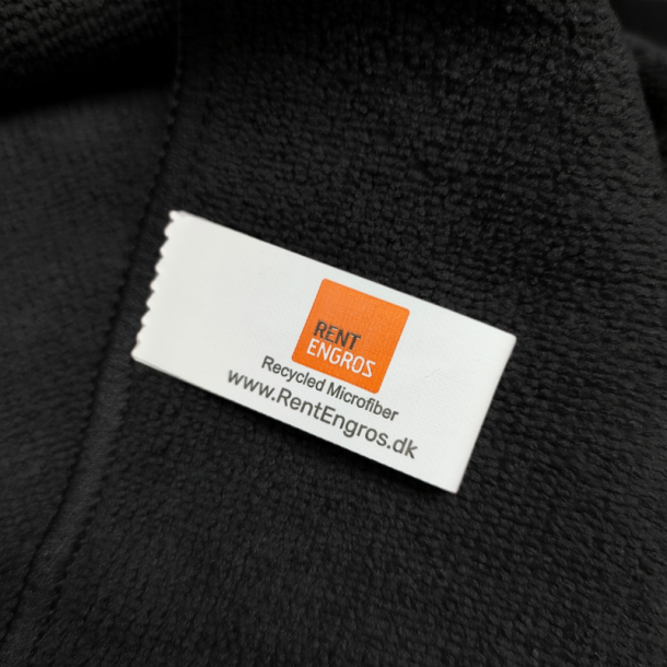 Ekstra sugende recycled microfiberklud 550 gsm, sort 50x80 cm