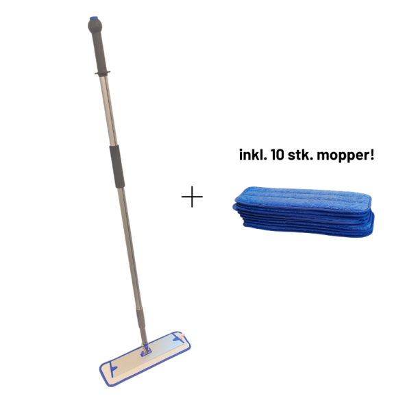 Samlet spray-moppe inkl. 10 mopper