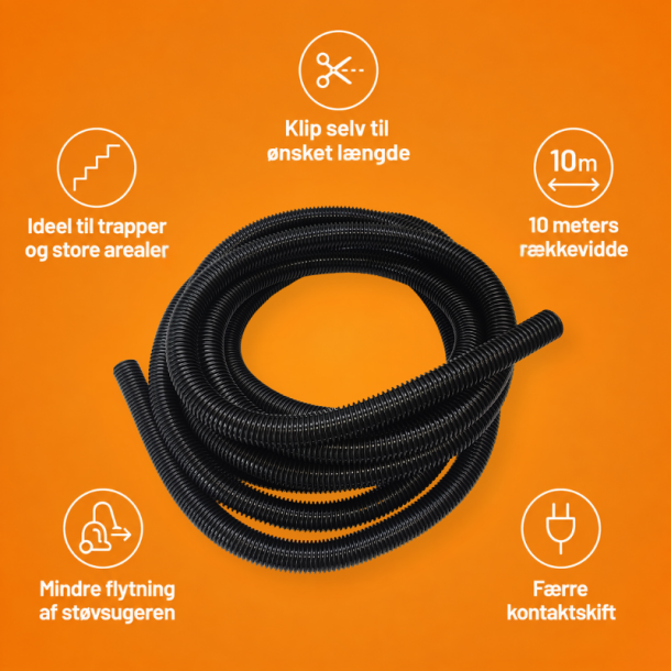 St�vsugerslange 10 meter �32 mm