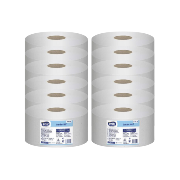 Toiletpapir Grite Jumbo 2-lag �19 cm x180 m Genbrugsfiber