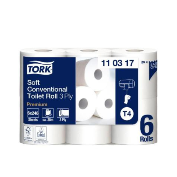 Toiletpapir Tork Premium T4 premium Extra soft 3-lag 34.7 m