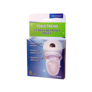 Toiletrens tabletter, afkalkning og desinfektion, 8 stk.